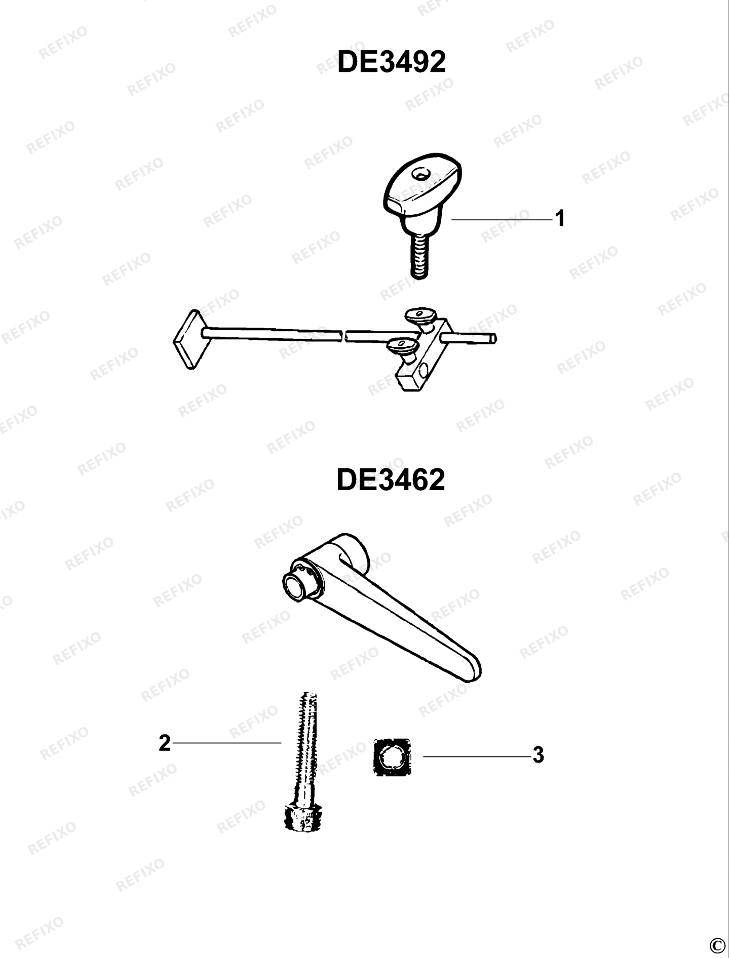 Деталировка DeWalt DE3462-XJ TYPE 1 ACCESSORY DE3462-XJ DE3462 — схема запчастей в разборе