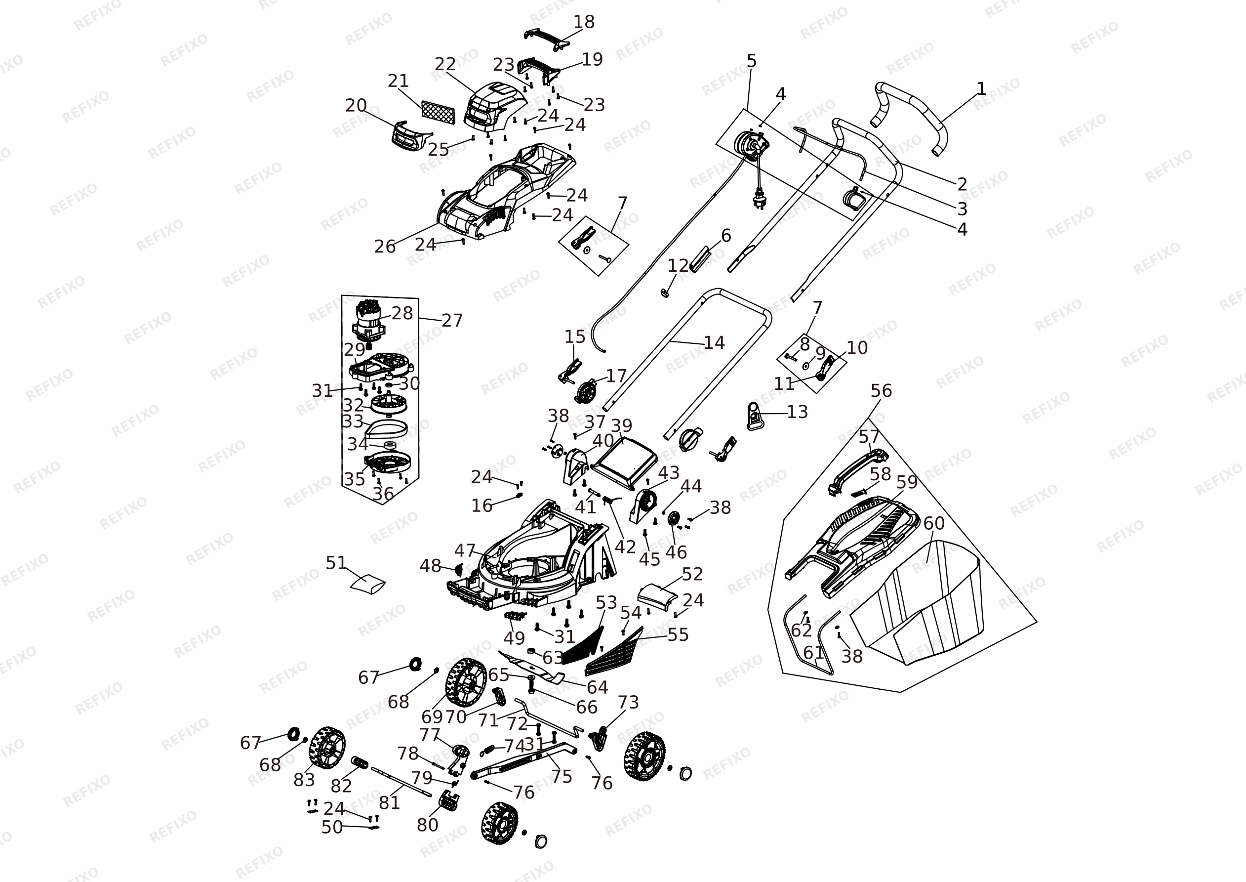Black&Decker КОСИЛКА BEMWP340 — схема запчастей