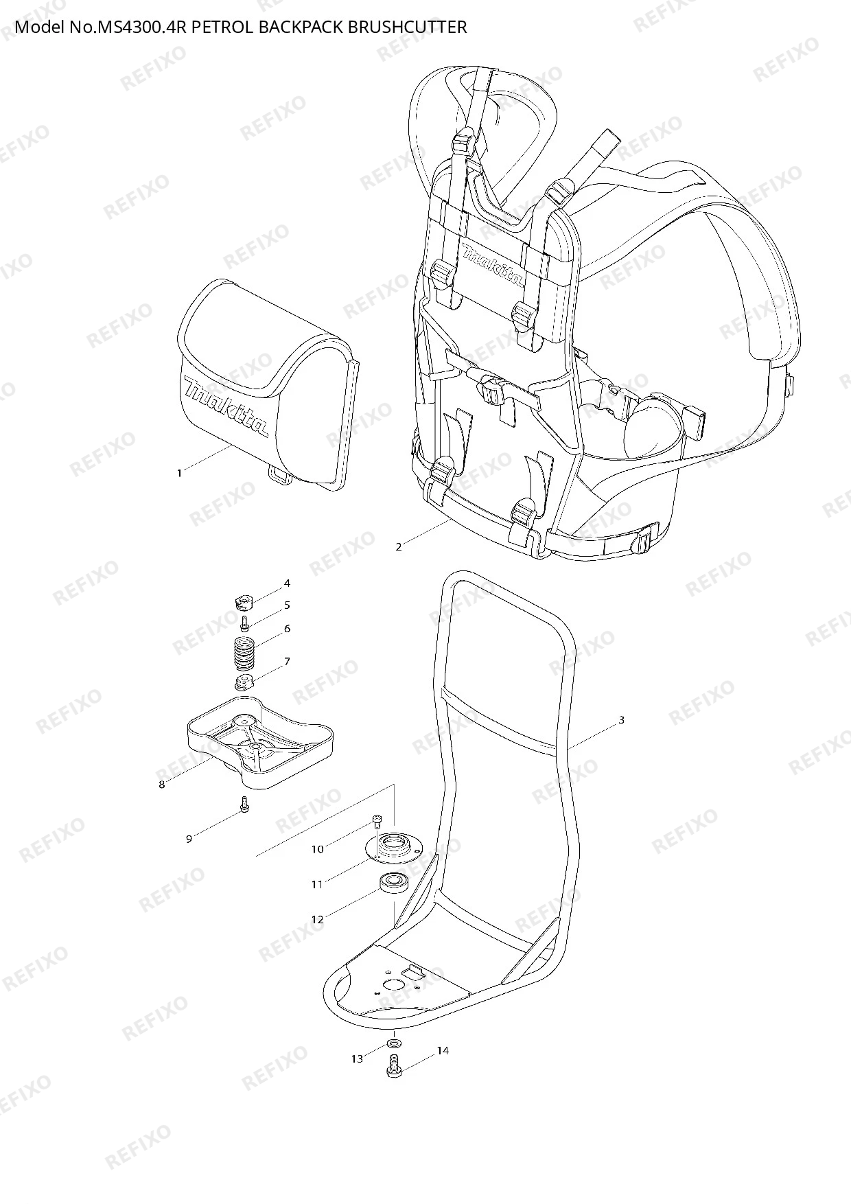 Деталировка MAKITA MS4300.4R — схема запчастей в разборе