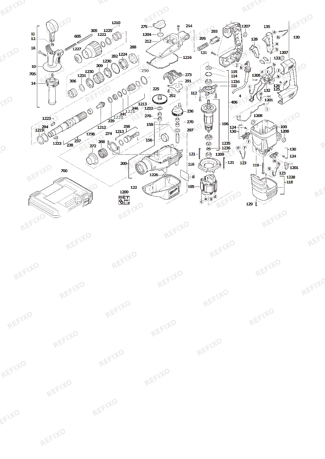 Деталировка MILWAUKEE K545S 4933398200 4000442196 — схема запчастей в разборе