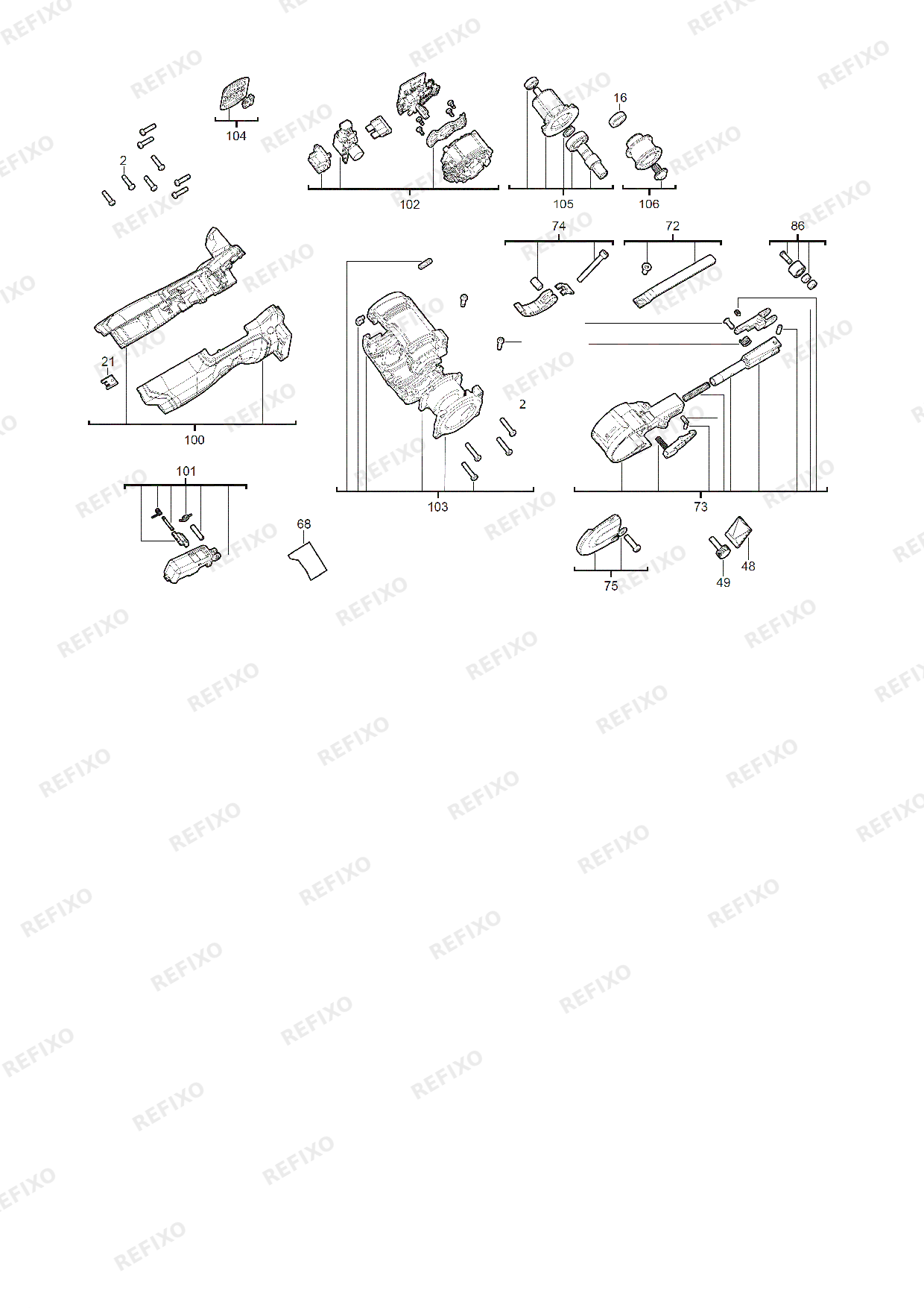 Деталировка MILWAUKEE M12FBFL10 0 4933480958 4000491922 — схема запчастей в разборе