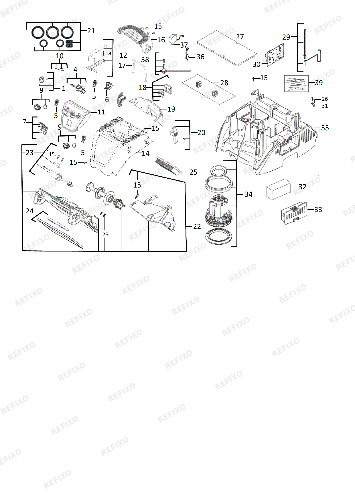 Деталировка MILWAUKEE AS 42MACAC42LMCLASS 4933459418 4000458815 — схема запчастей в разборе