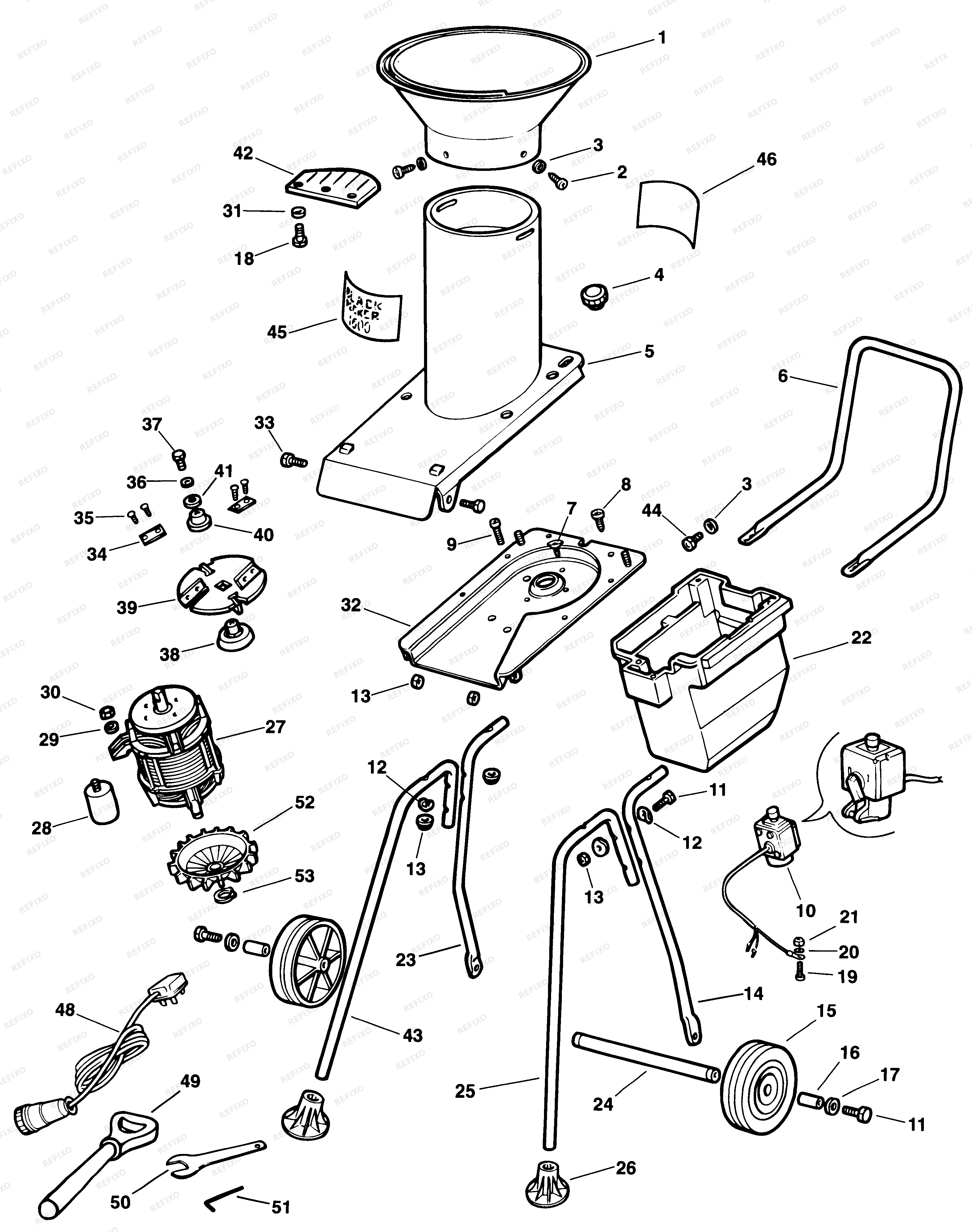 Black&Decker СТРУЖЕЧНЫЙ СТАНОК GA2000E — схема запчастей