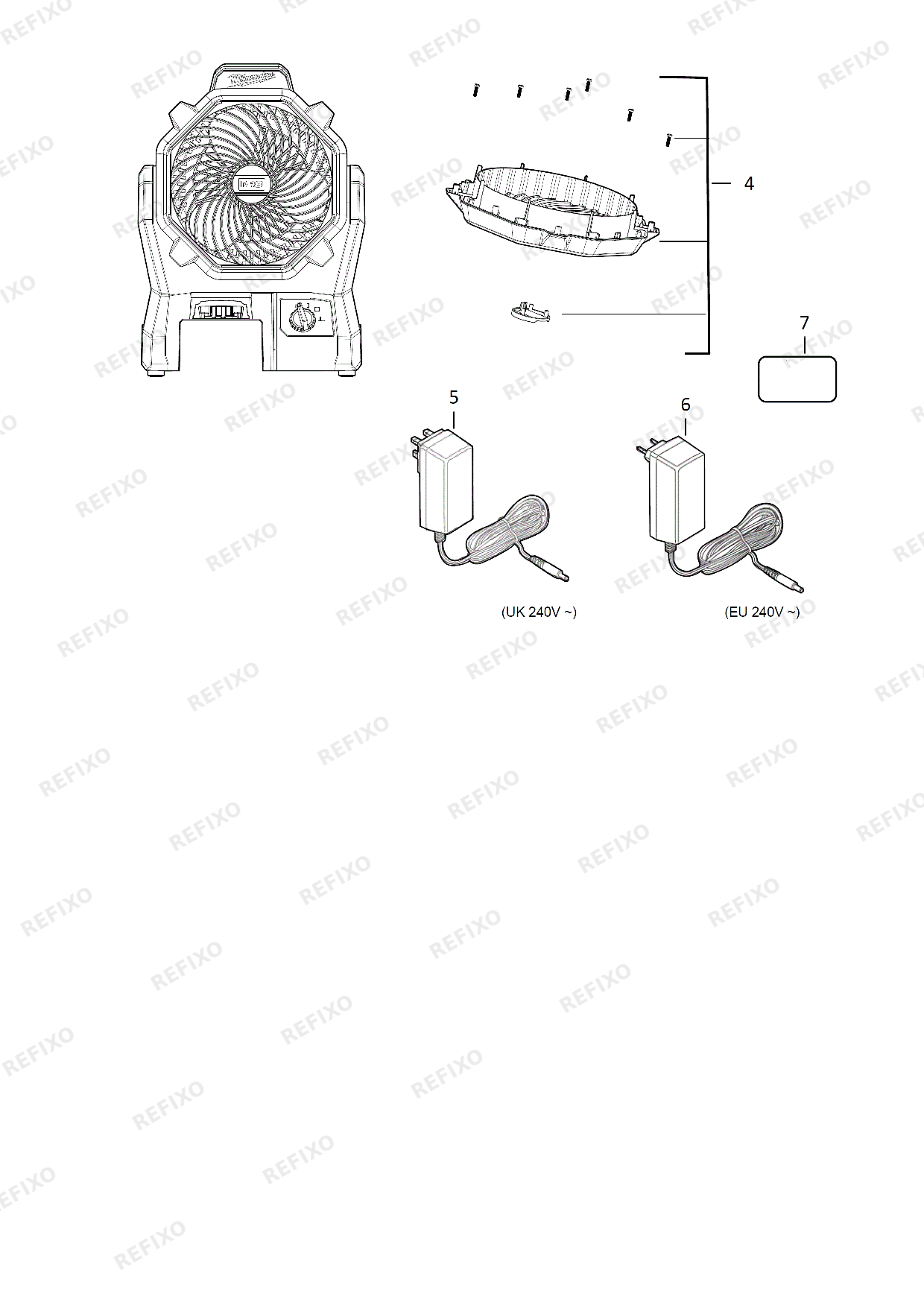 Деталировка MILWAUKEE M18AF 0 IN2 4933451022 4000452167 — схема запчастей в разборе