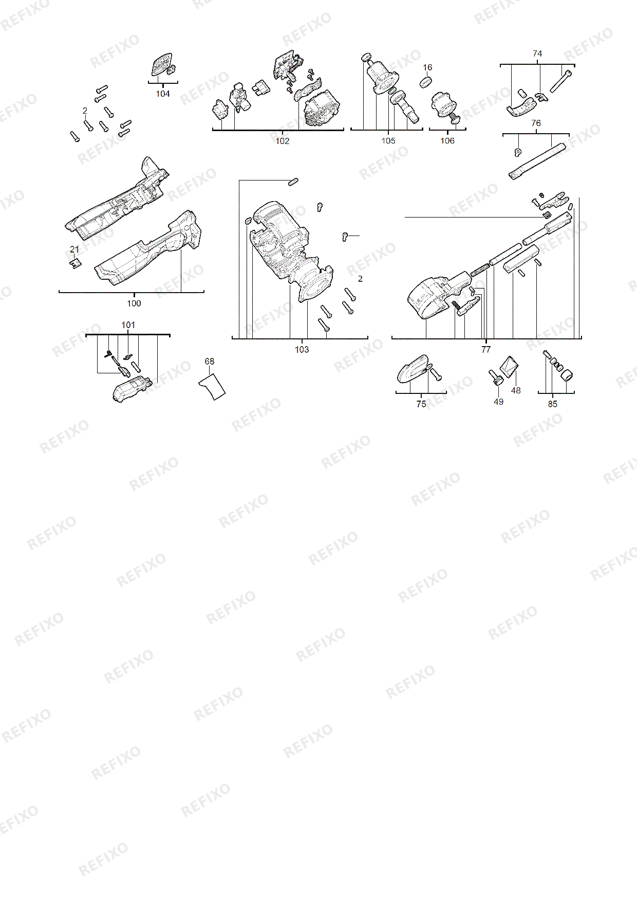 Деталировка MILWAUKEE M12FBFL13 0 4933480960 4000491932 — схема запчастей в разборе