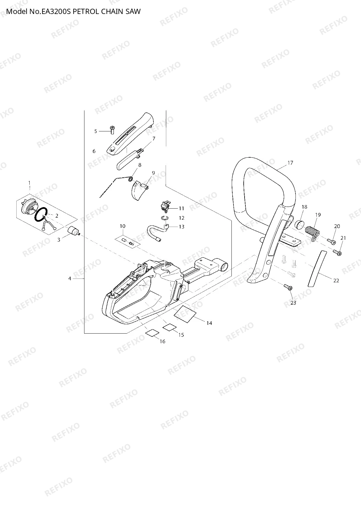Деталировка MAKITA EA3200S — схема запчастей в разборе