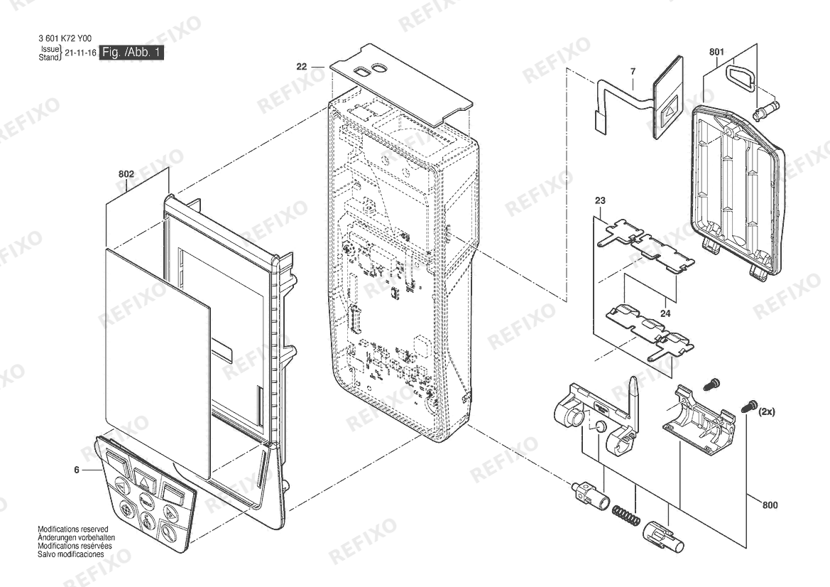 Деталировка Bosch Entfernungsmesser GLM 100-25 C | 026 - AS (3 601 K72 YK0) — схема запчастей в разборе