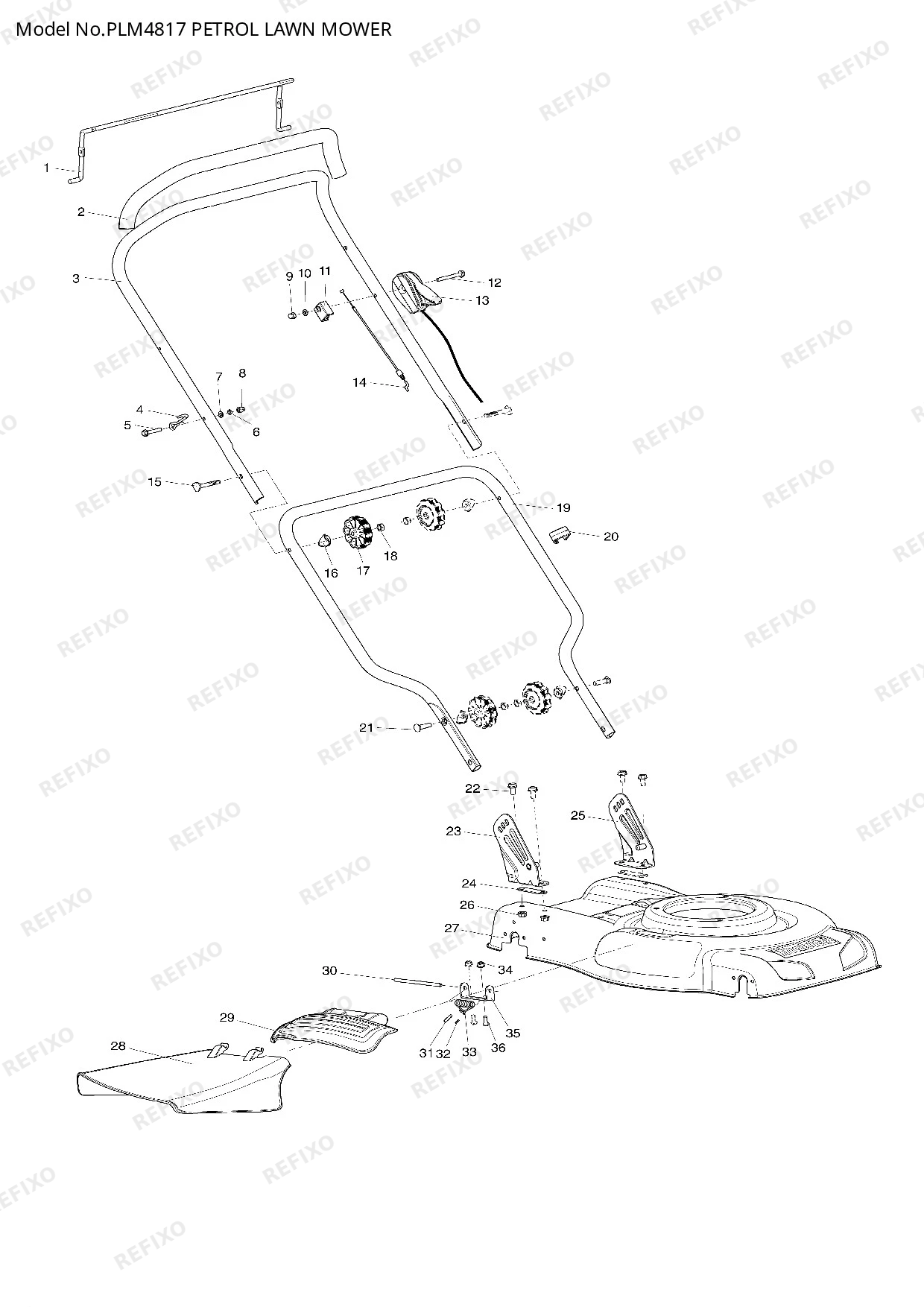Деталировка MAKITA PLM4817 — схема запчастей в разборе