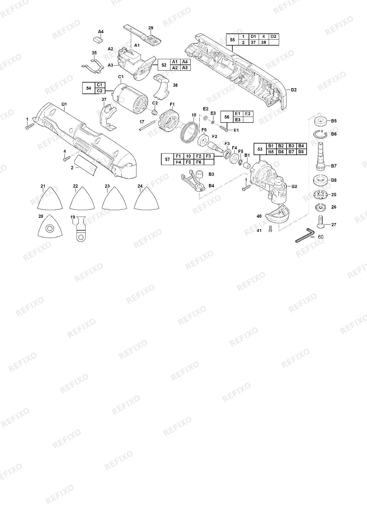 Деталировка MILWAUKEE C12MT 0 4933427180 4000431233 — схема запчастей в разборе