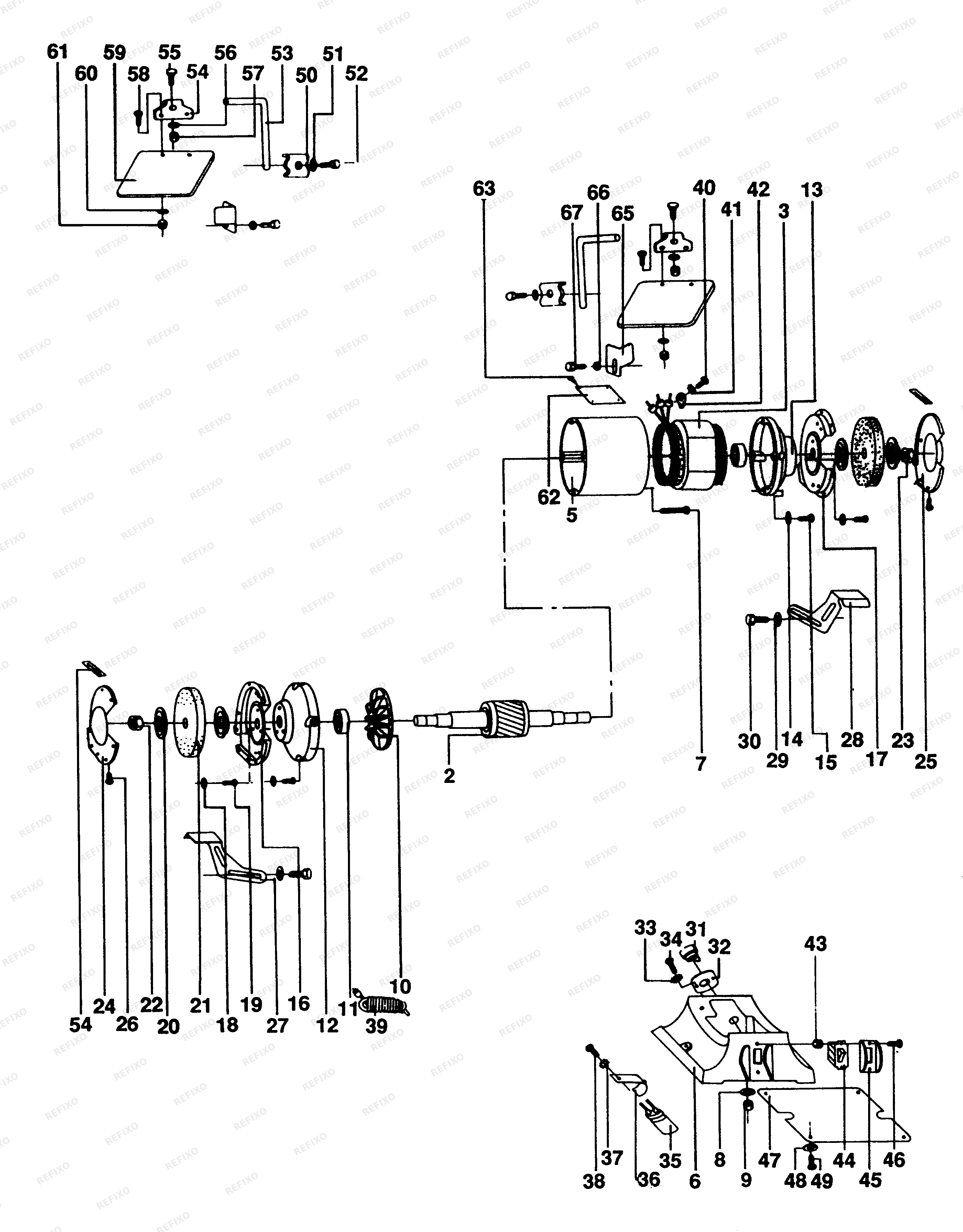 Black&Decker НАСТОЛЬНЫЙ ШЛИФОВАЛЬНЫЙ СТАНОК P7505 — схема запчастей