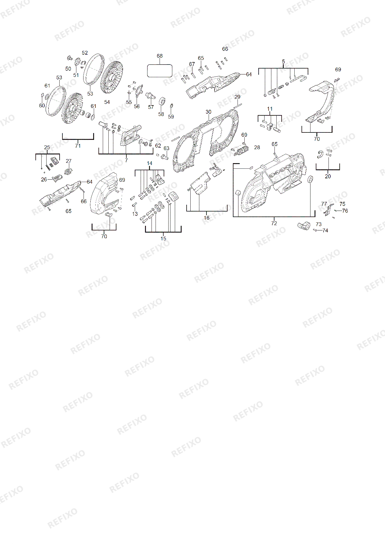 Деталировка MILWAUKEE M18FBS127 0 4933498309 4000503730 — схема запчастей в разборе