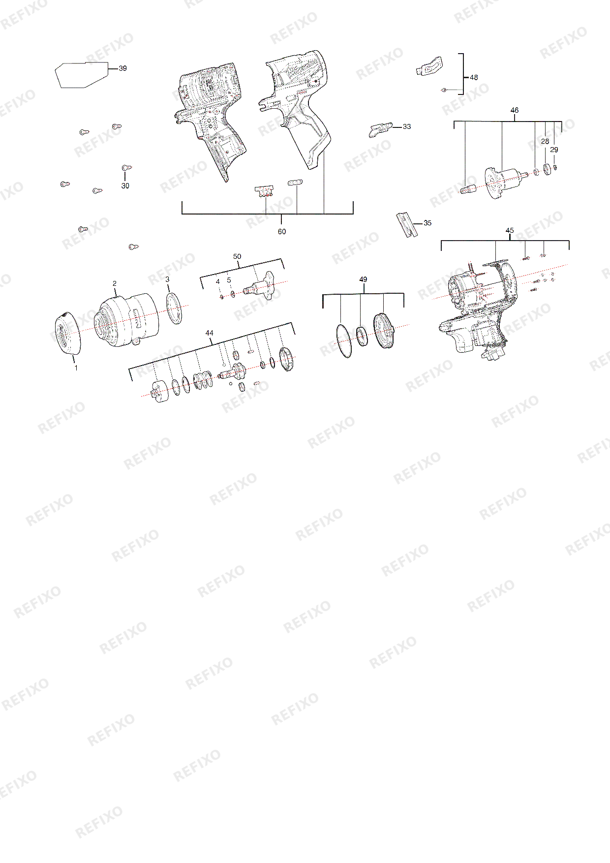 Деталировка MILWAUKEE M12FIW14 0 4933464611 4000467795 — схема запчастей в разборе