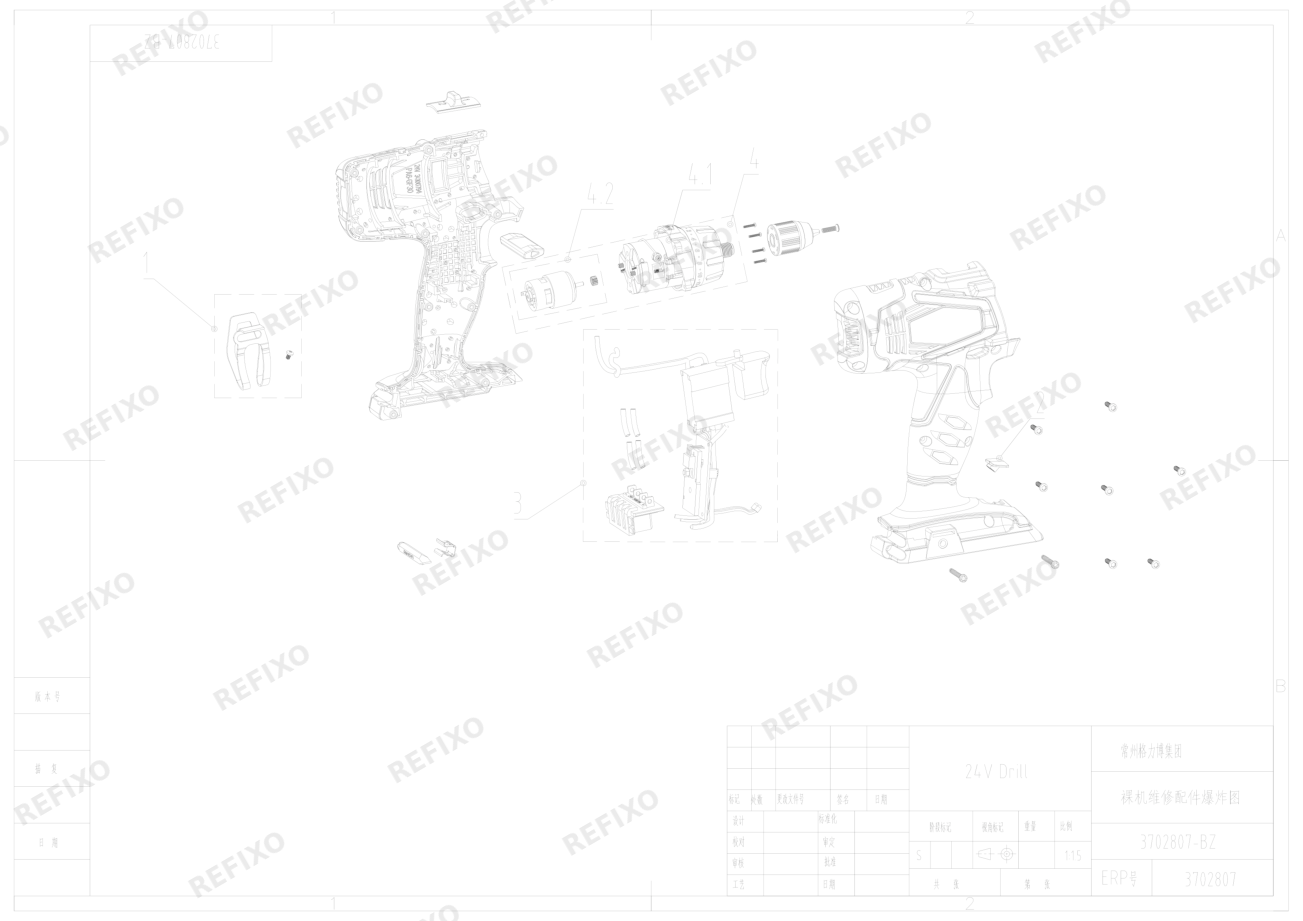Деталировка Greenworks 3702807-Exploded view — схема запчастей в разборе