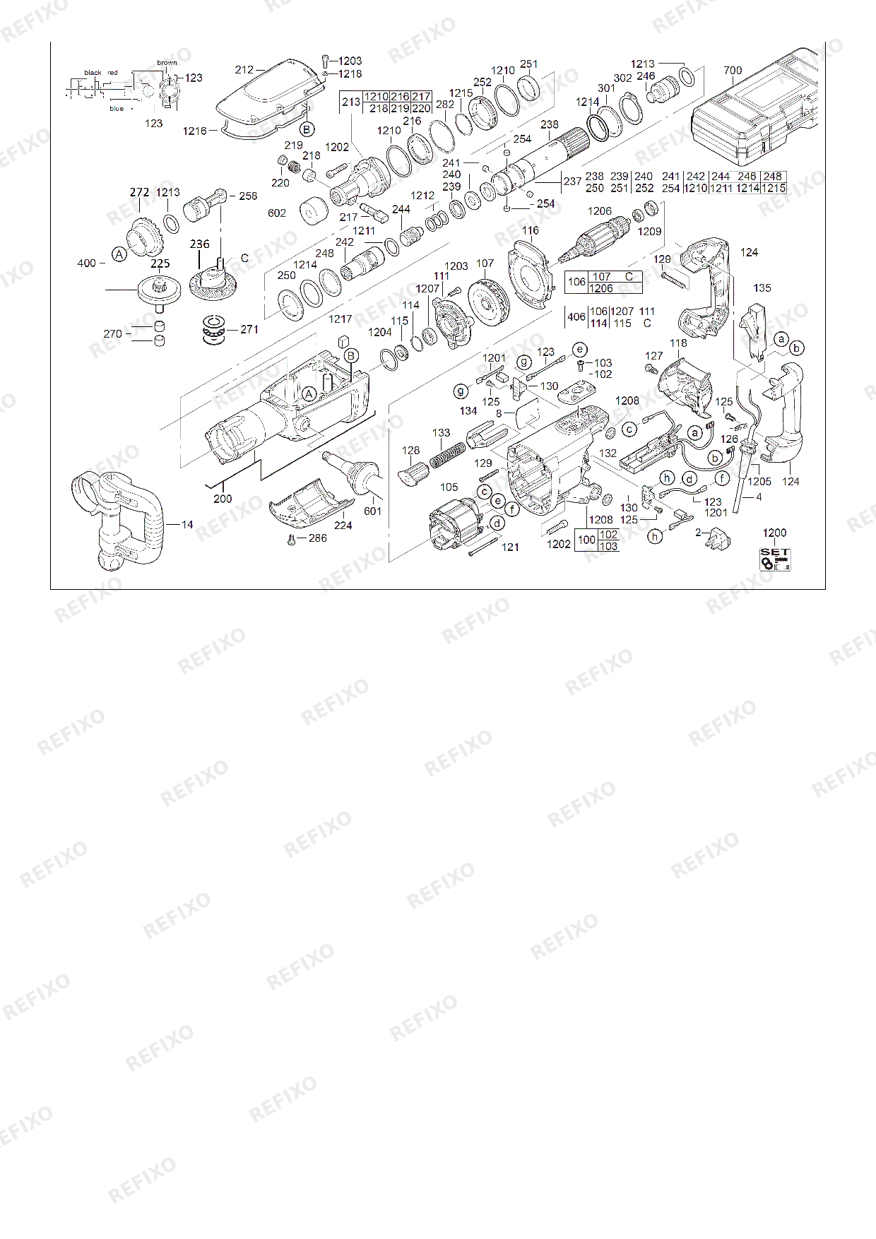 Деталировка MILWAUKEE K950K 4933375500 4000417135 — схема запчастей в разборе