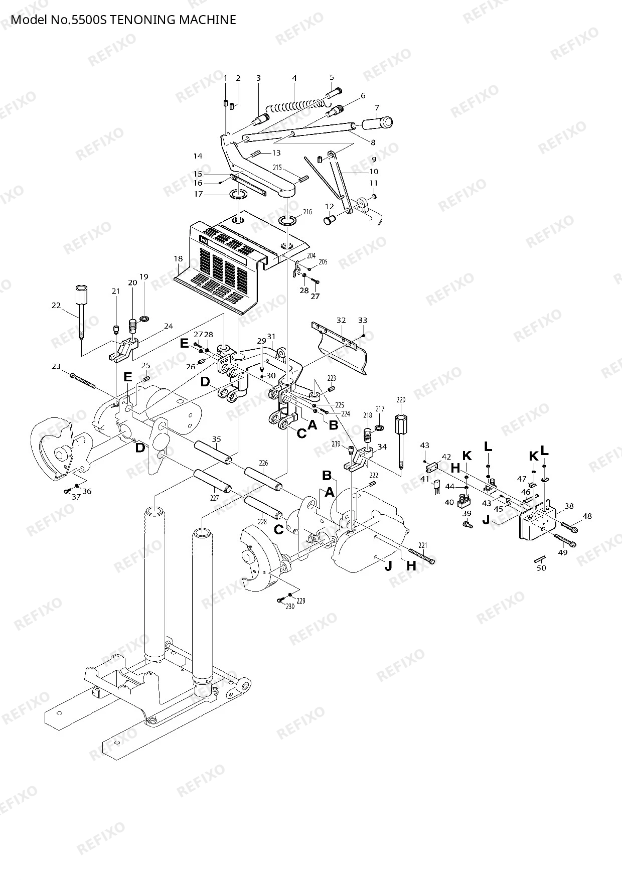 Деталировка MAKITA 5500S — схема запчастей в разборе