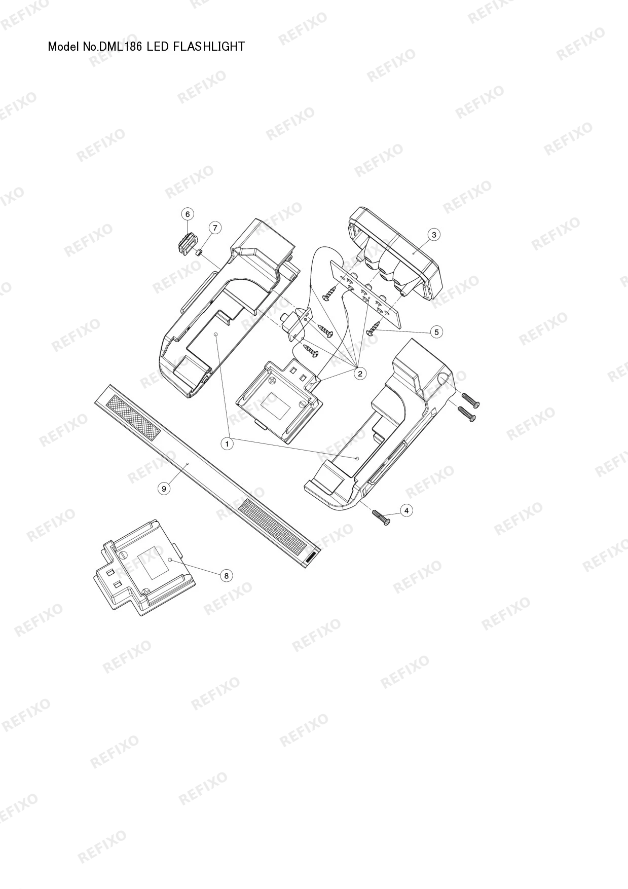 Деталировка MAKITA DML186 — схема запчастей в разборе