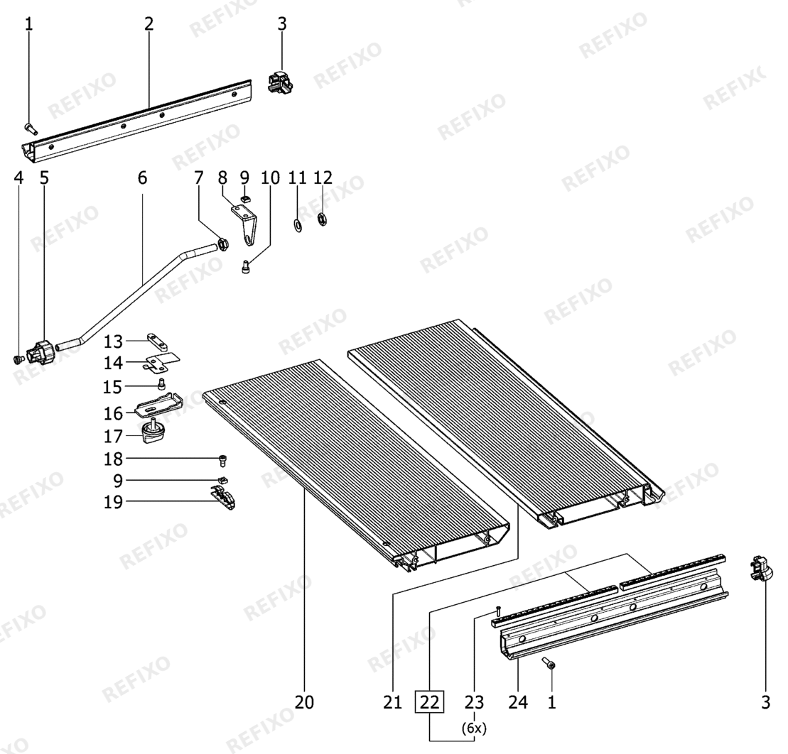 Деталировка Festool VB-CMS - Tischverbreiterung 493822 — схема запчастей в разборе