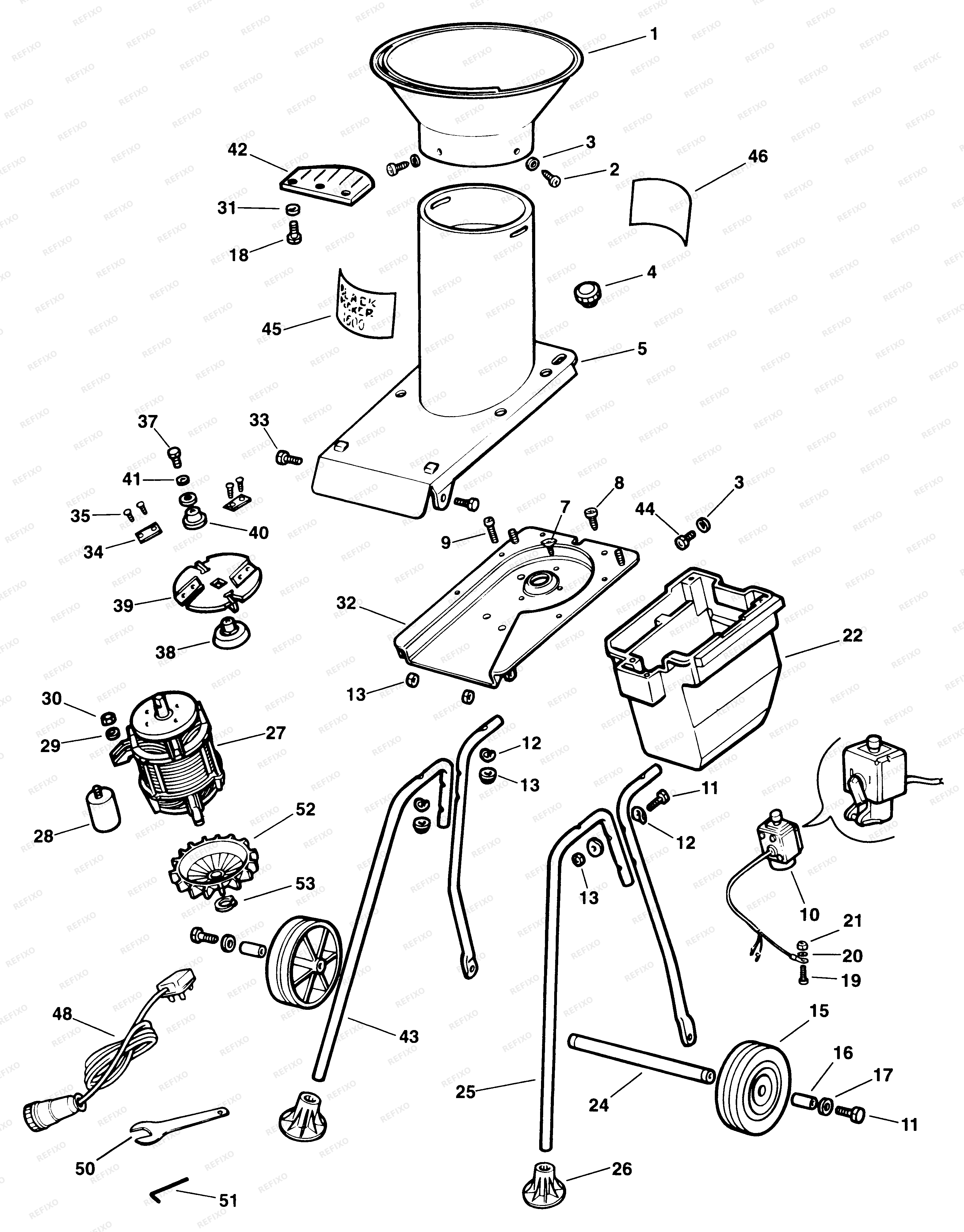 Black&Decker СТРУЖЕЧНЫЙ СТАНОК GA1500E — схема запчастей