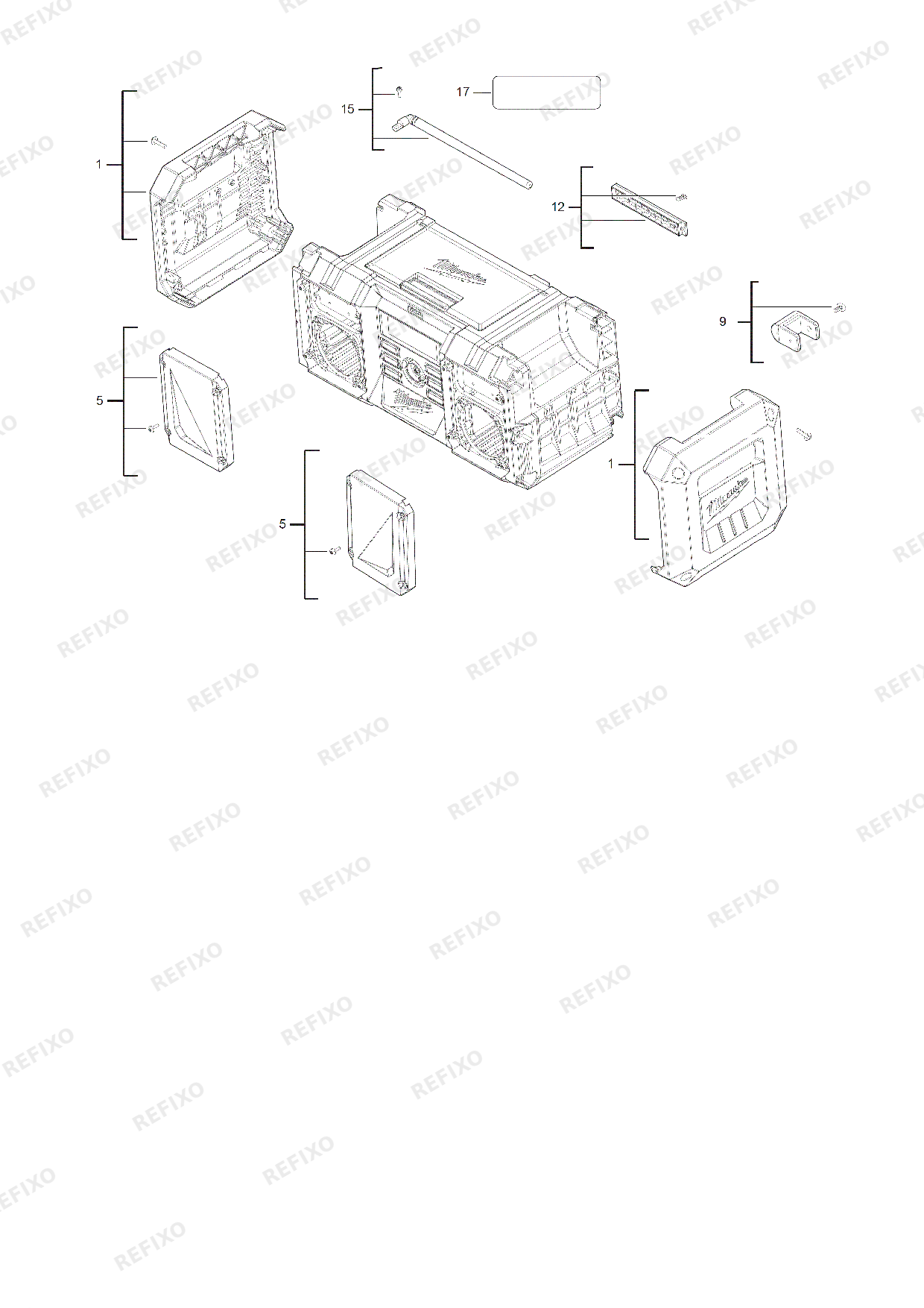 Деталировка MILWAUKEE M18JSR 0 4933451250 4000456232 — схема запчастей в разборе